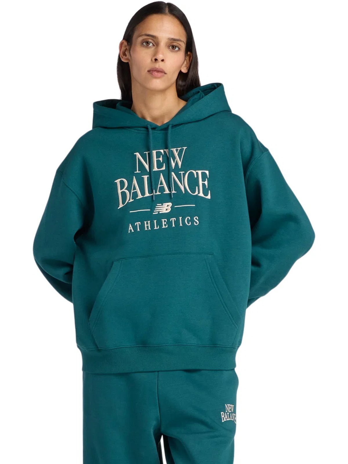 New Balance Linear Heritage Fleece Hoodie Medusa Green