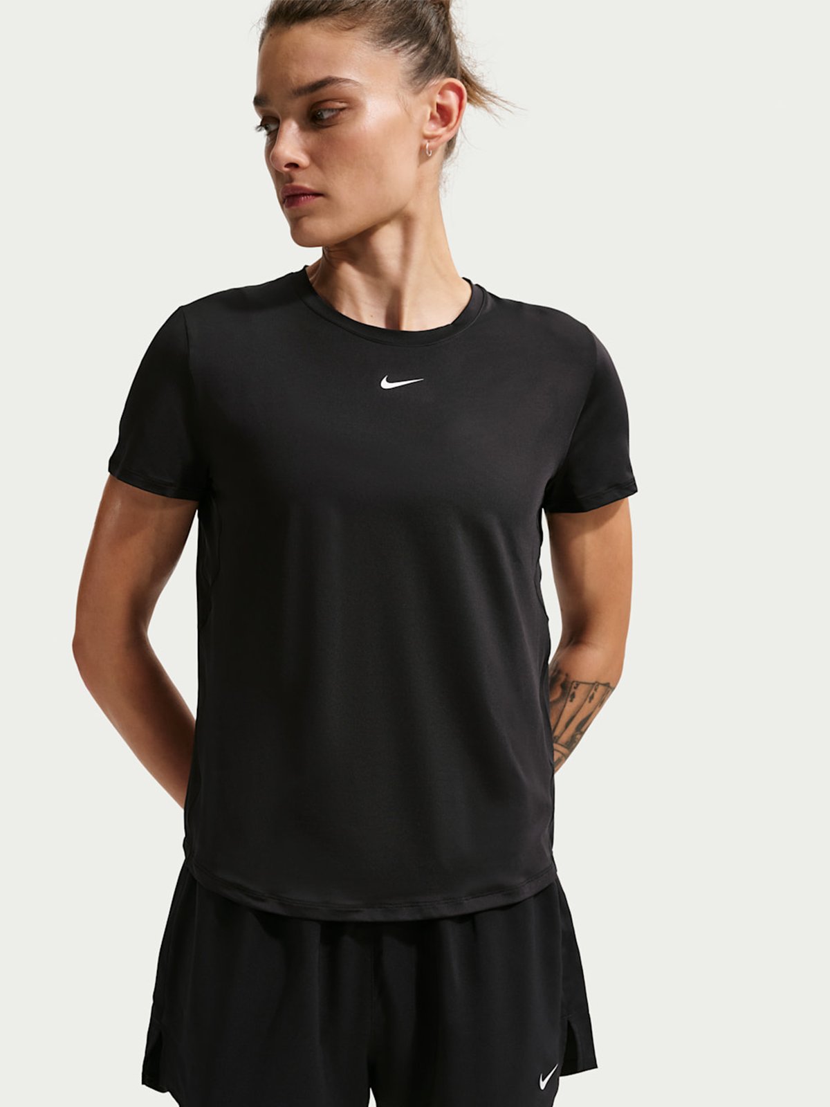 Nike One Classic Dri-Fit Short Sleeve Top Black / White