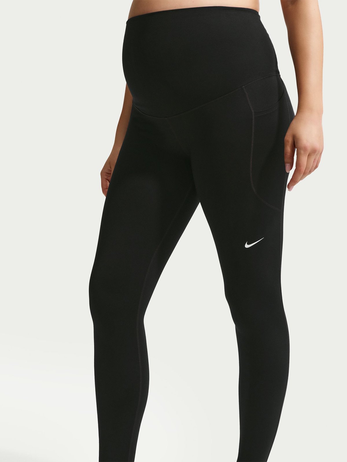 Nike One Maternity Dri-Fit High-Waisted 7/8 Pocket Tights Black / White