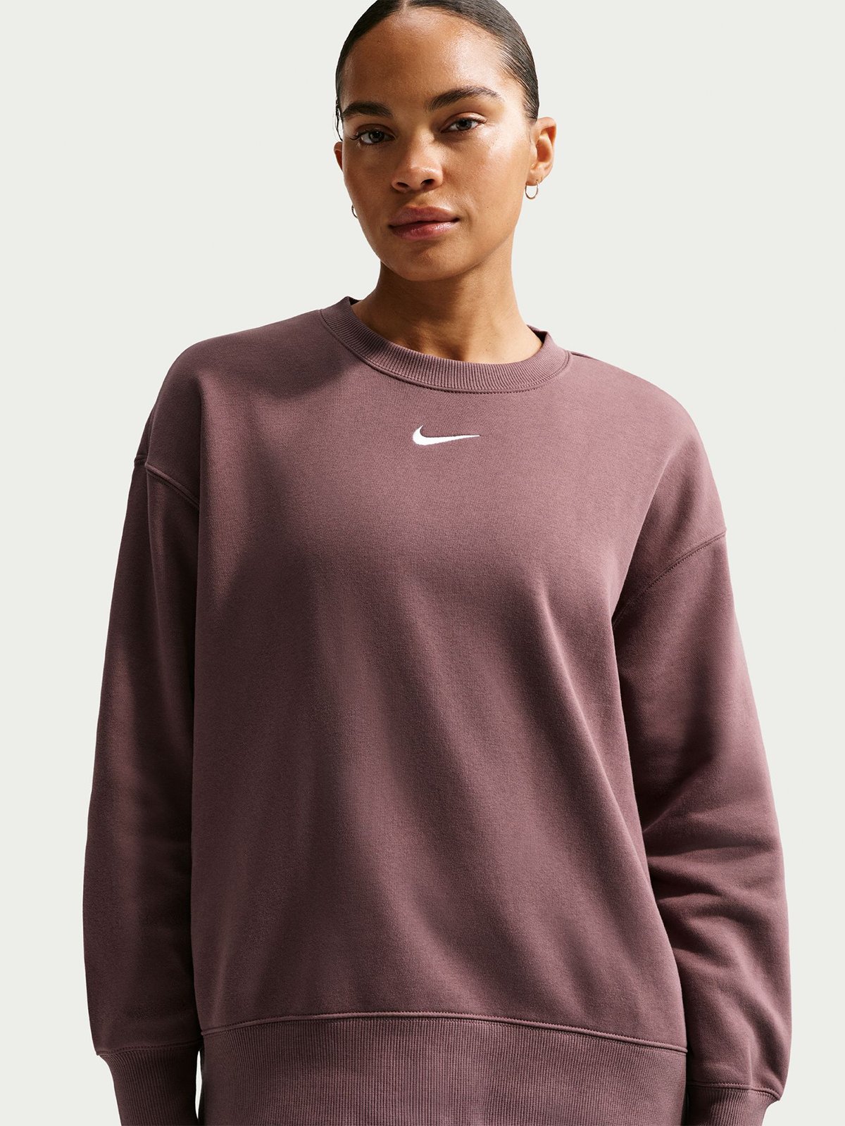 Nike Pheonix Fleece Oversized Crew-Neck Sweatshirt Tattoo / Sail