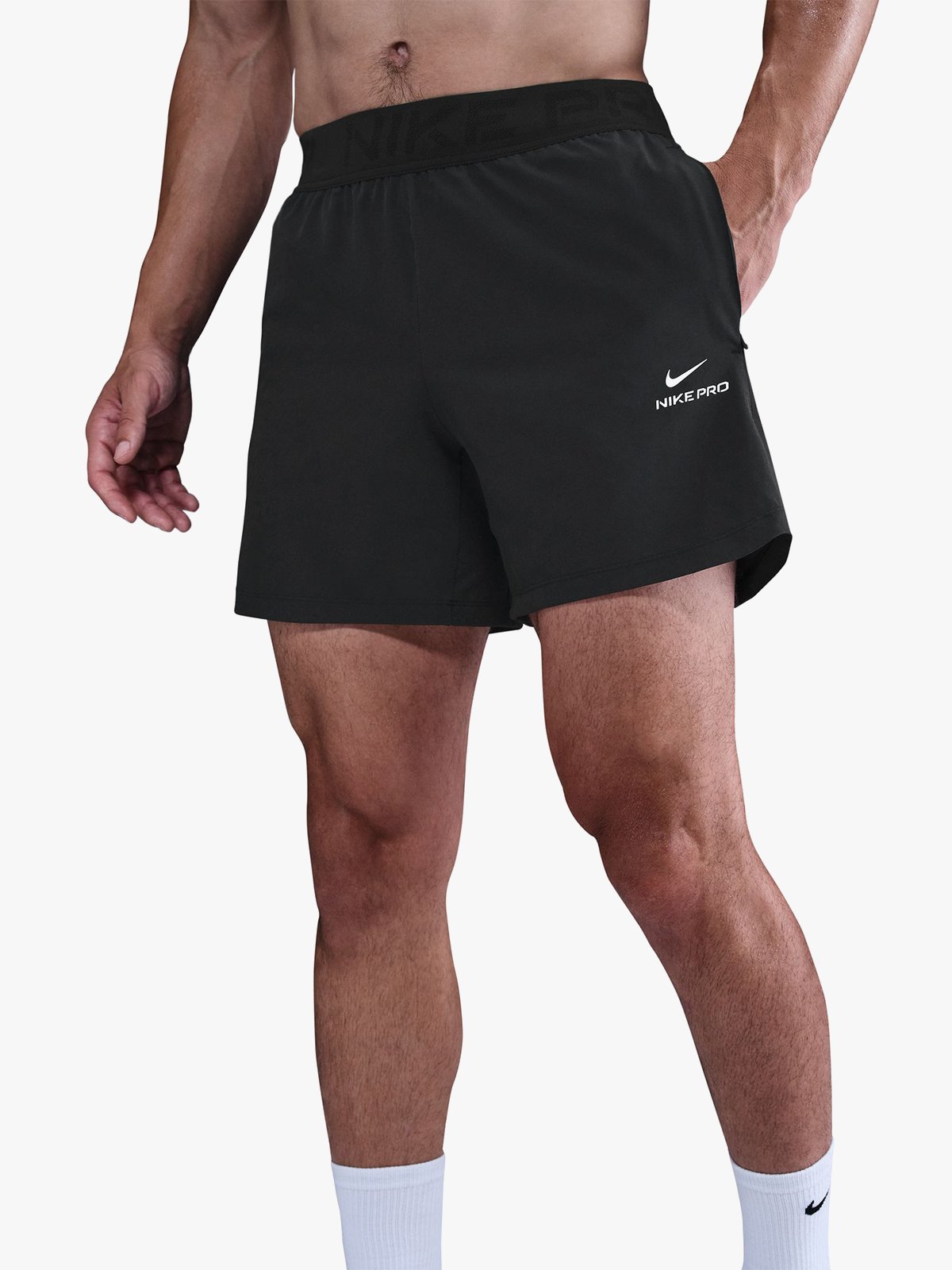 Nike Pro Dri-Fit NPT 6" Shorts Black / White