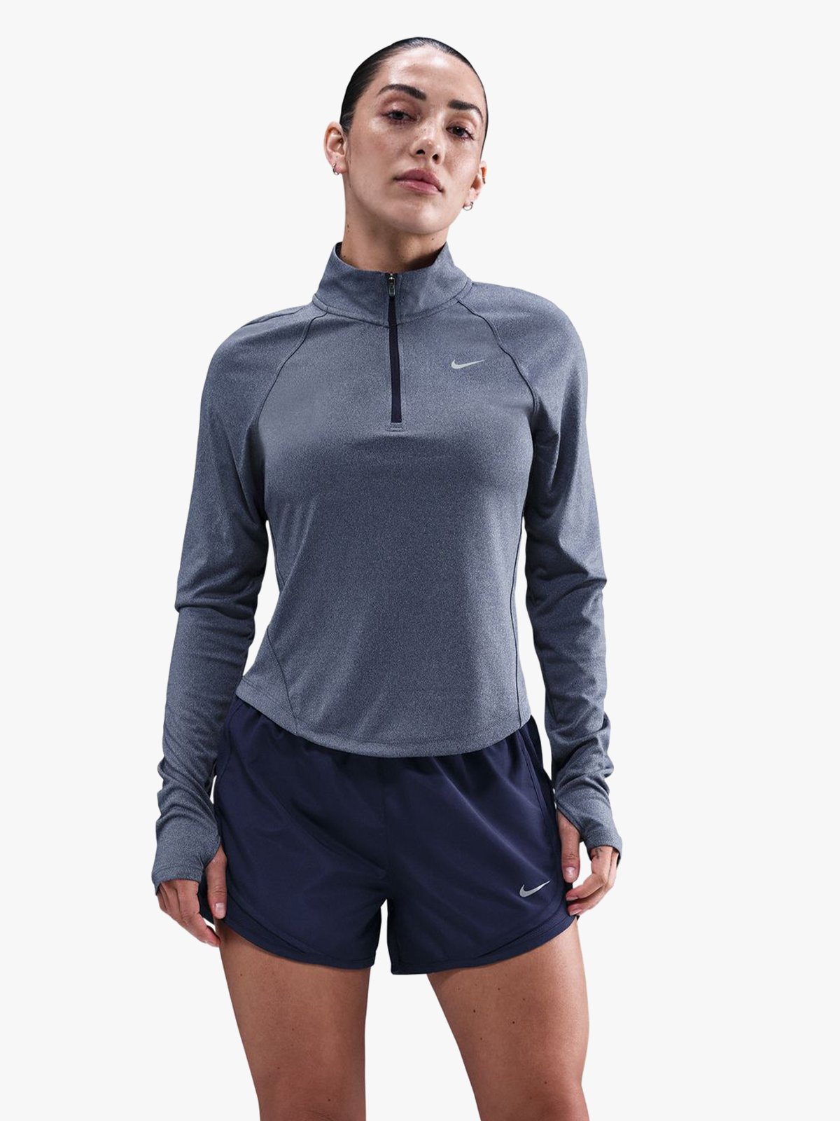 Nike Tempo Dri-Fit Half-Zip Running Top Midnight Navy / Reflective Silver
