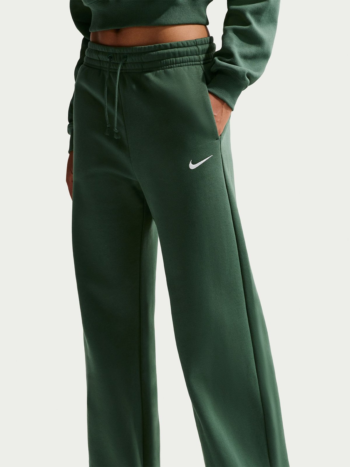 Nike Sportswear Phoenix Hige-Waisted Wide Pants Fir / Sail