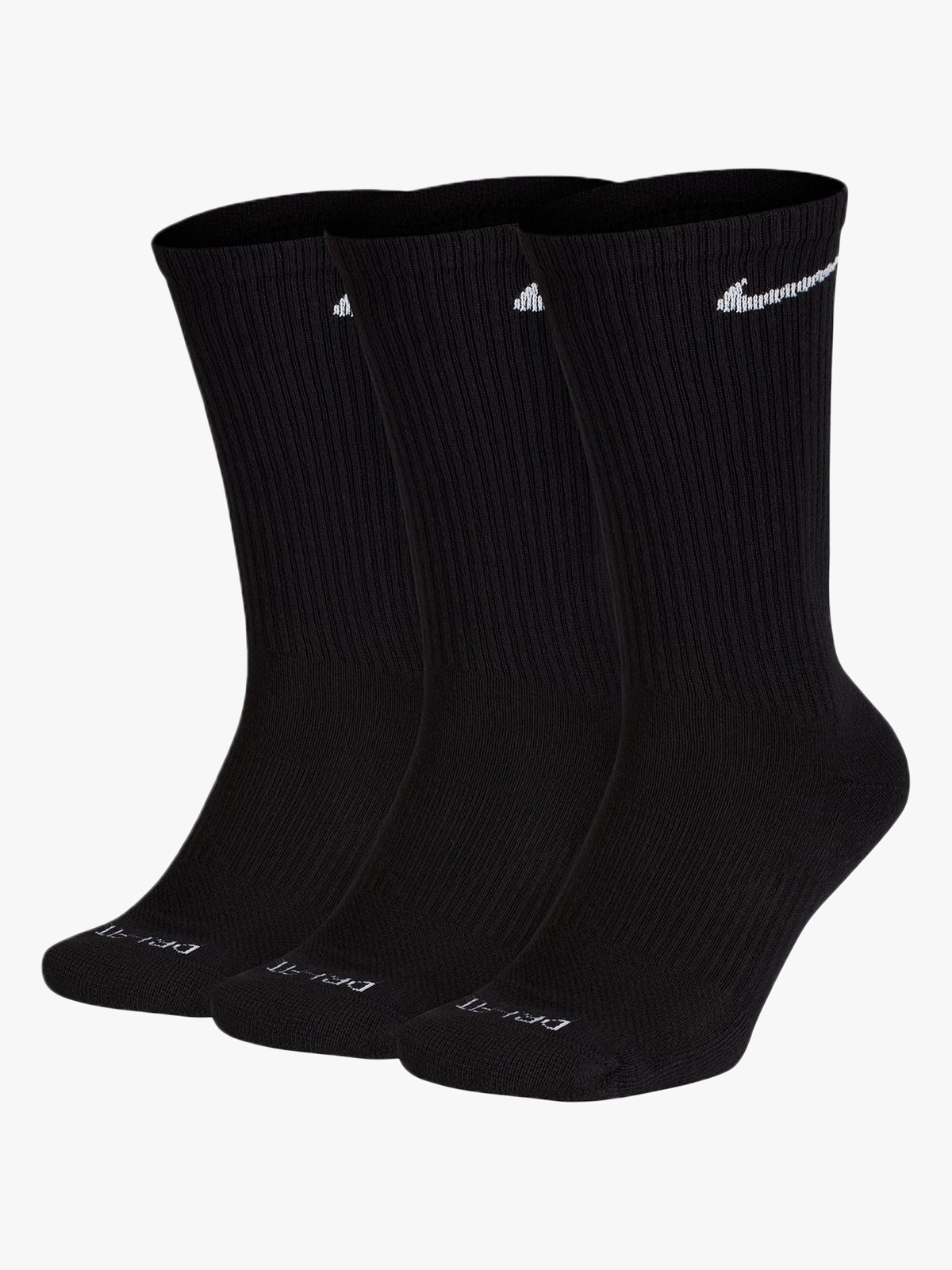 Nike Everyday Plus Cushioned Training Crew Socks 3pk Black / White