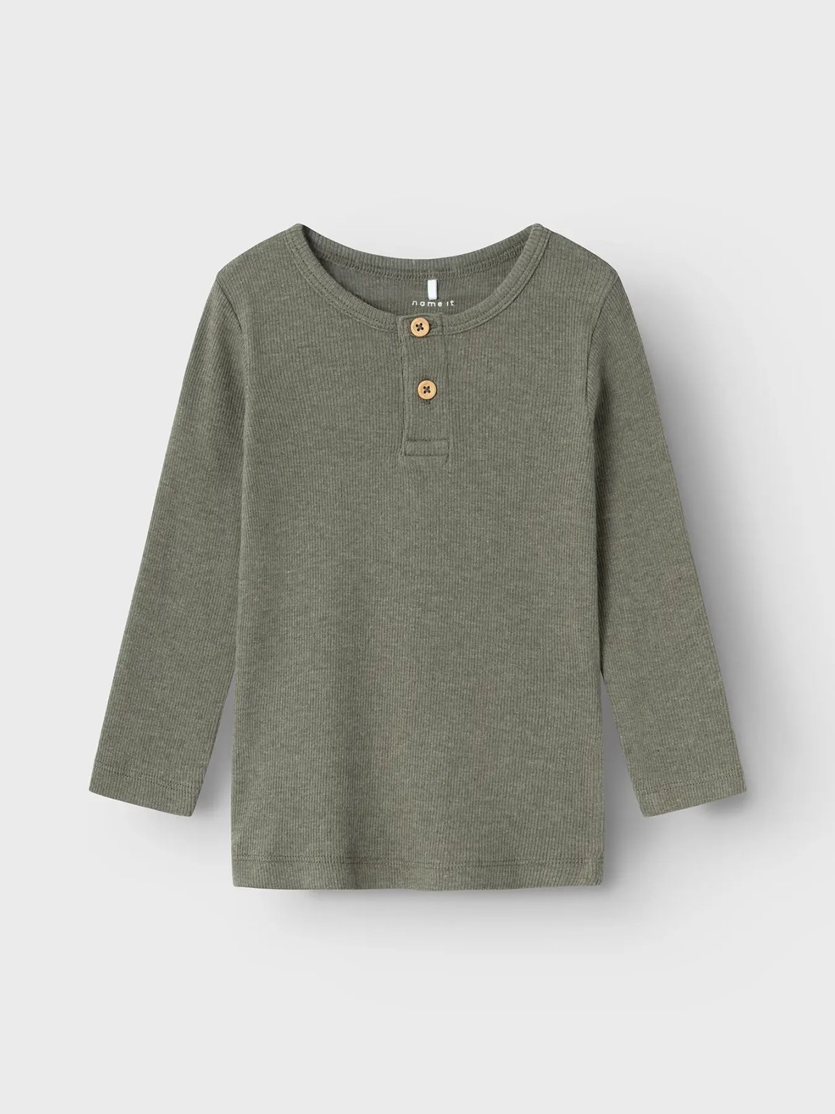 Name It Kab Long Sleeve Top Dusty Olive Melange