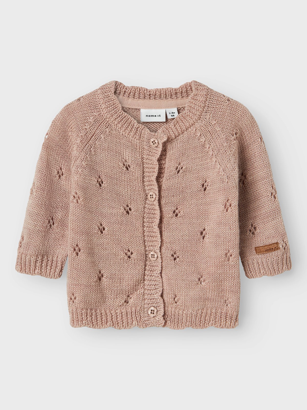 Name It Wrilla Wool Long Sleeve Knit Card Shadow Gray