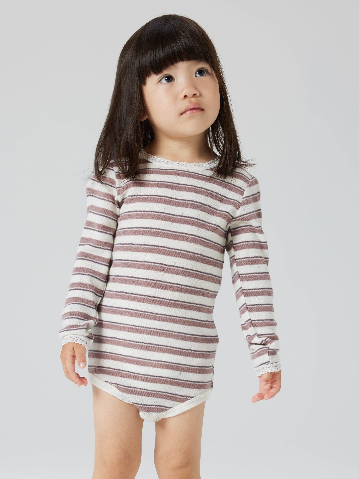 Name It Wang Wool Needle Long Sleeve Body Rosa