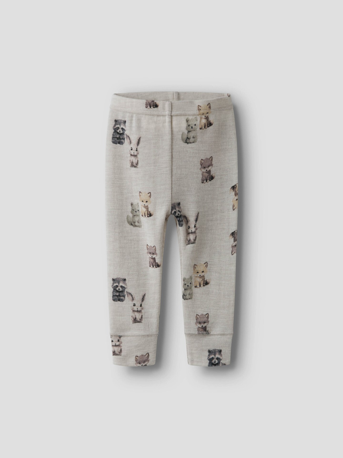 Name It Wang Wool Rib Longjohn All Over Print Nacreous Cloud