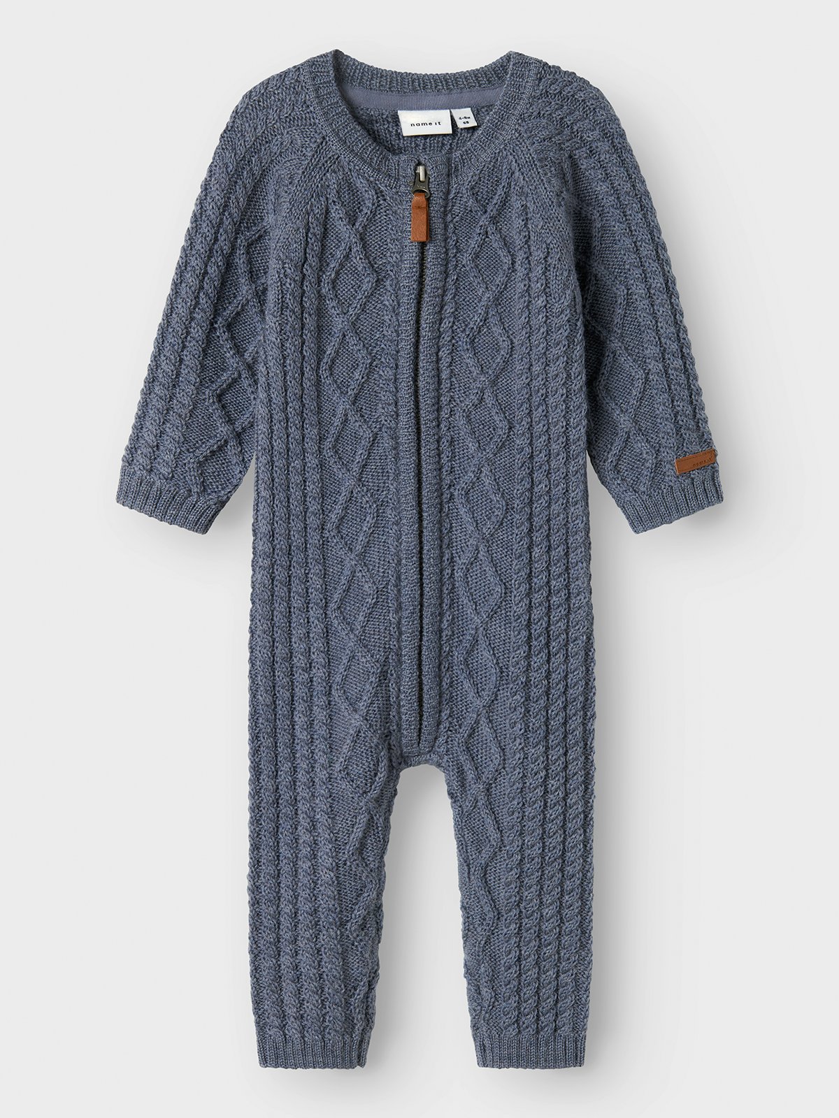 Name It Wrilla Wool Long Sleeve Knit Suit Folkstone Gray