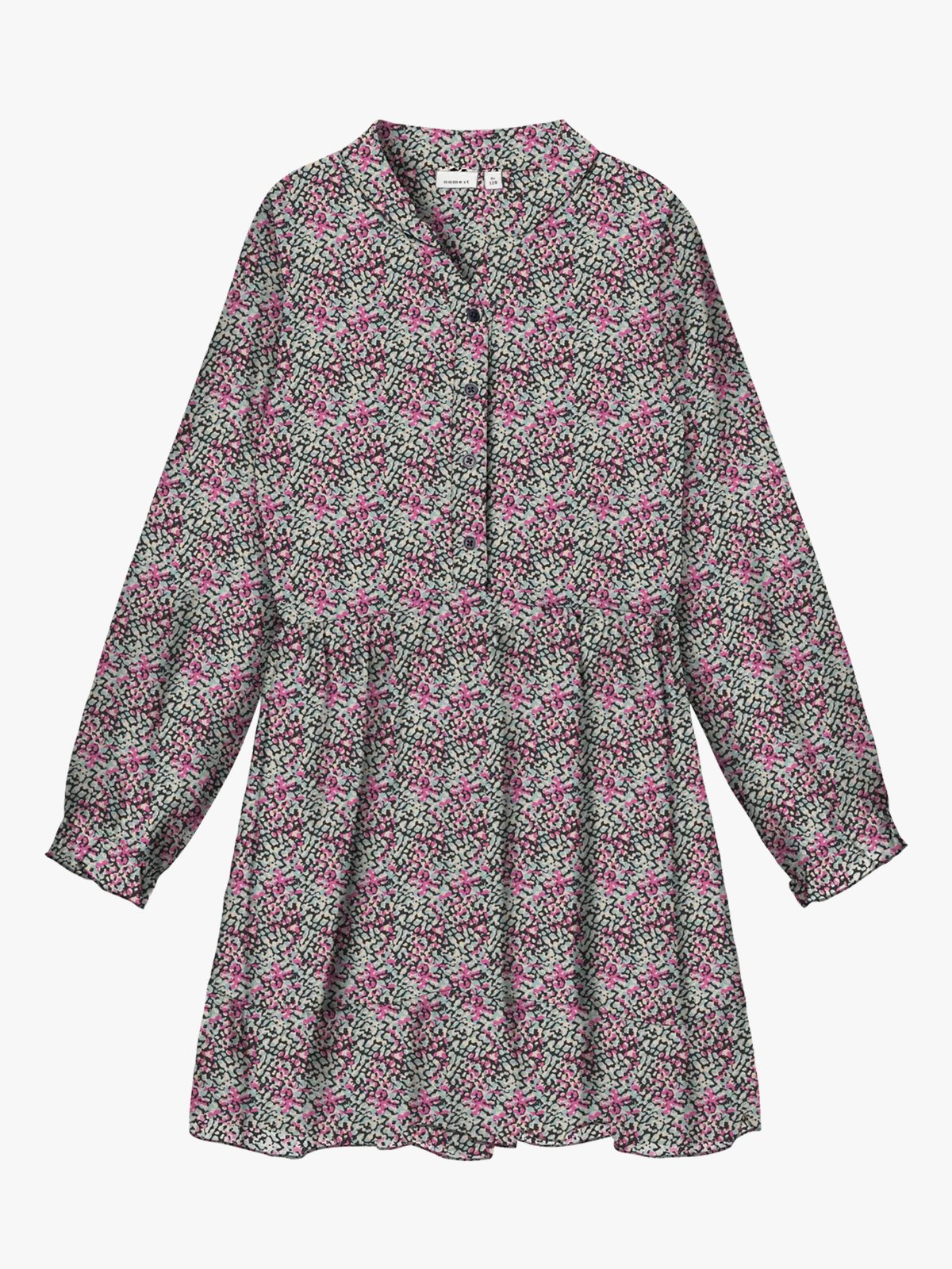 Name It Nynnea Long Sleeve Dress Phlox Pink Dots