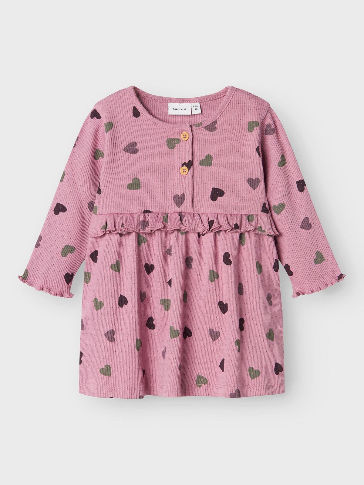 Name It Nitte Long Sleeve Dress Mauve Orchid