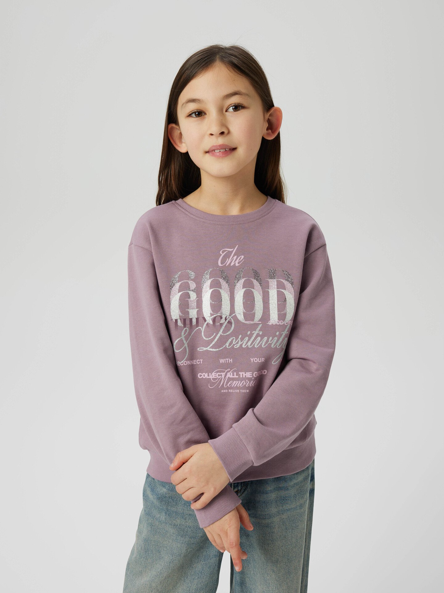 Name It Boppe Long Sleeve Sweat Unbrushed Elderberry