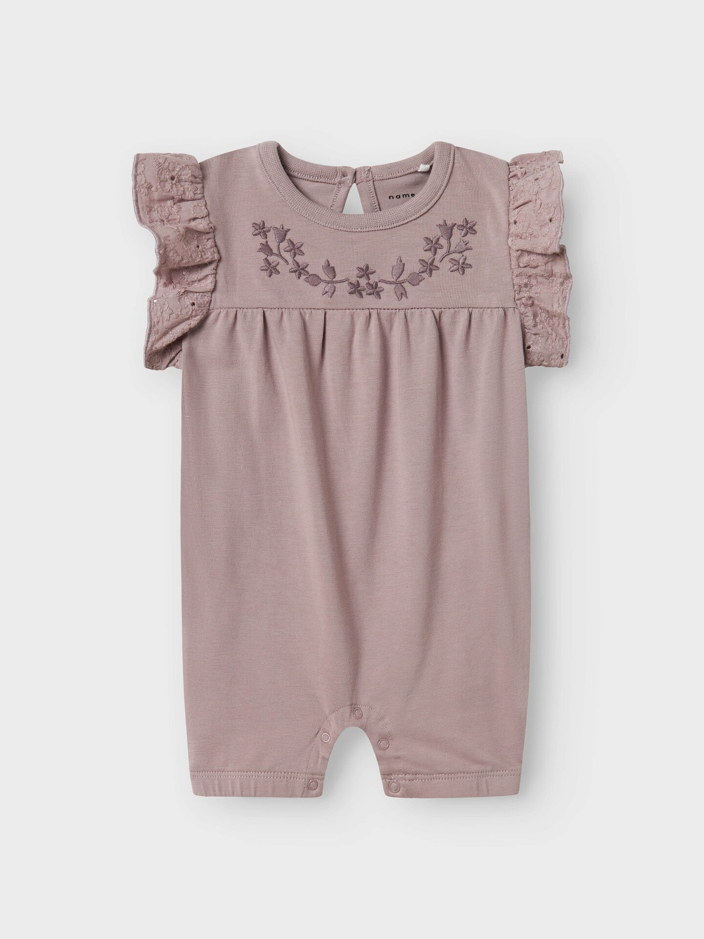 Name It Jilla Short Sleeve Sunsuit Purple Dove