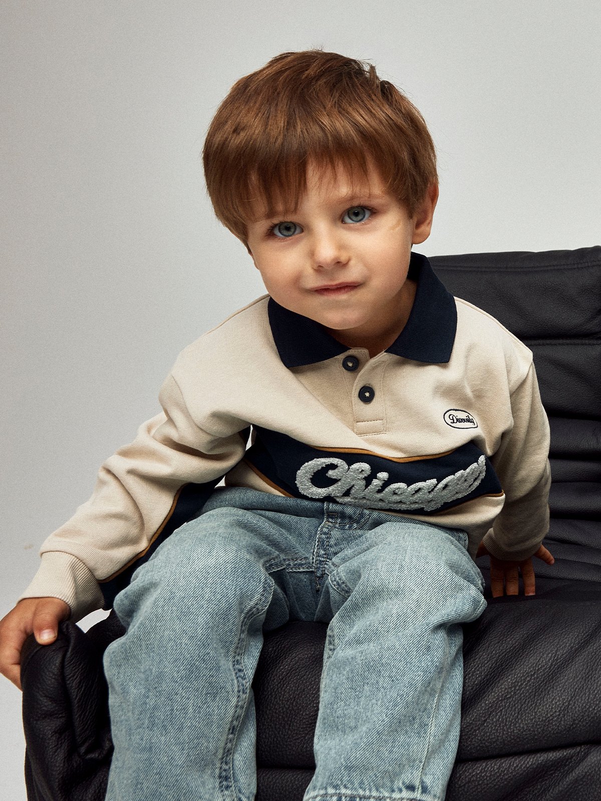 Name It Lucan Long Sleeve Sweat Polo Unbrushed Peyote