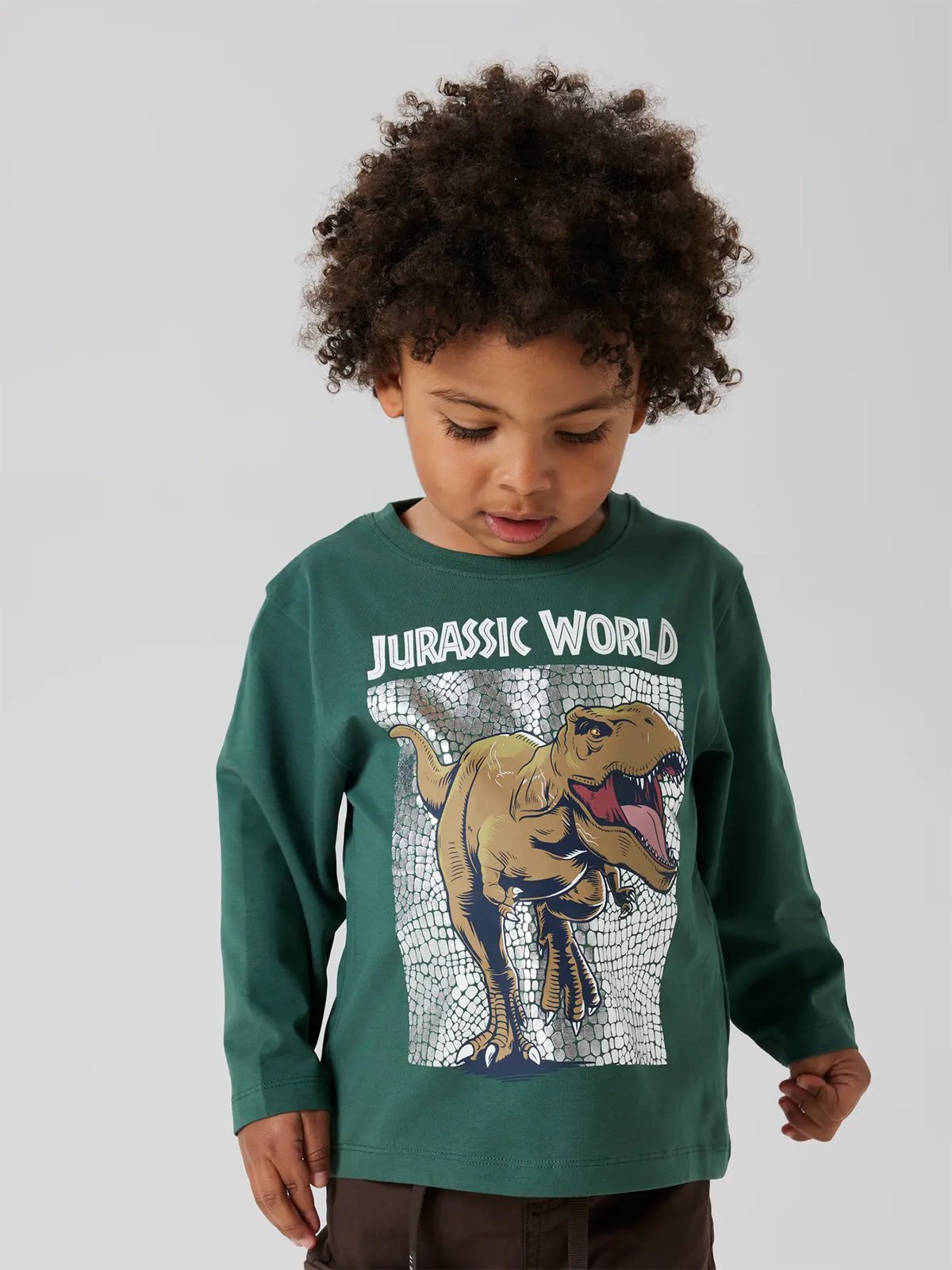 Name It Jewel Jurassic Long Sleeve Top Sky Garden Topiary