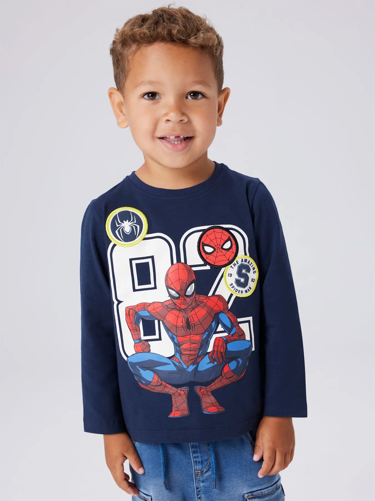 Name It Deep Spider Long Sleeve Nreg Top Box Marvel Navy Blazer