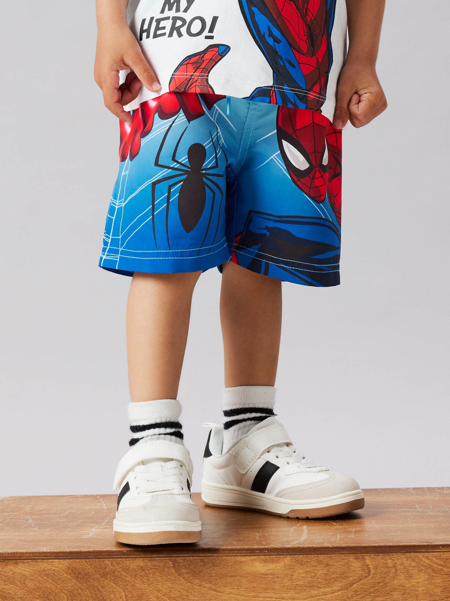 Name It Malte Spider Long Swimshorts Marvel Bluefish
