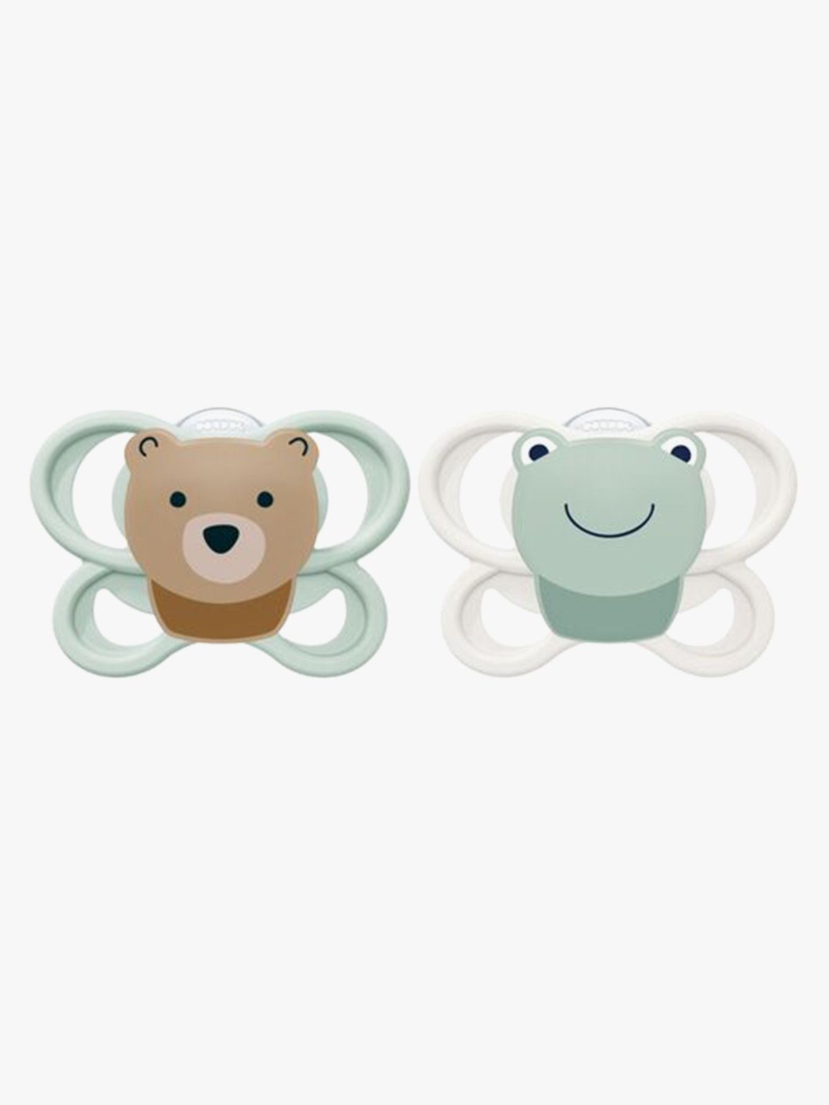 NUK Perfect Match smokk 0-6m Frog/Bear Flerfarget
