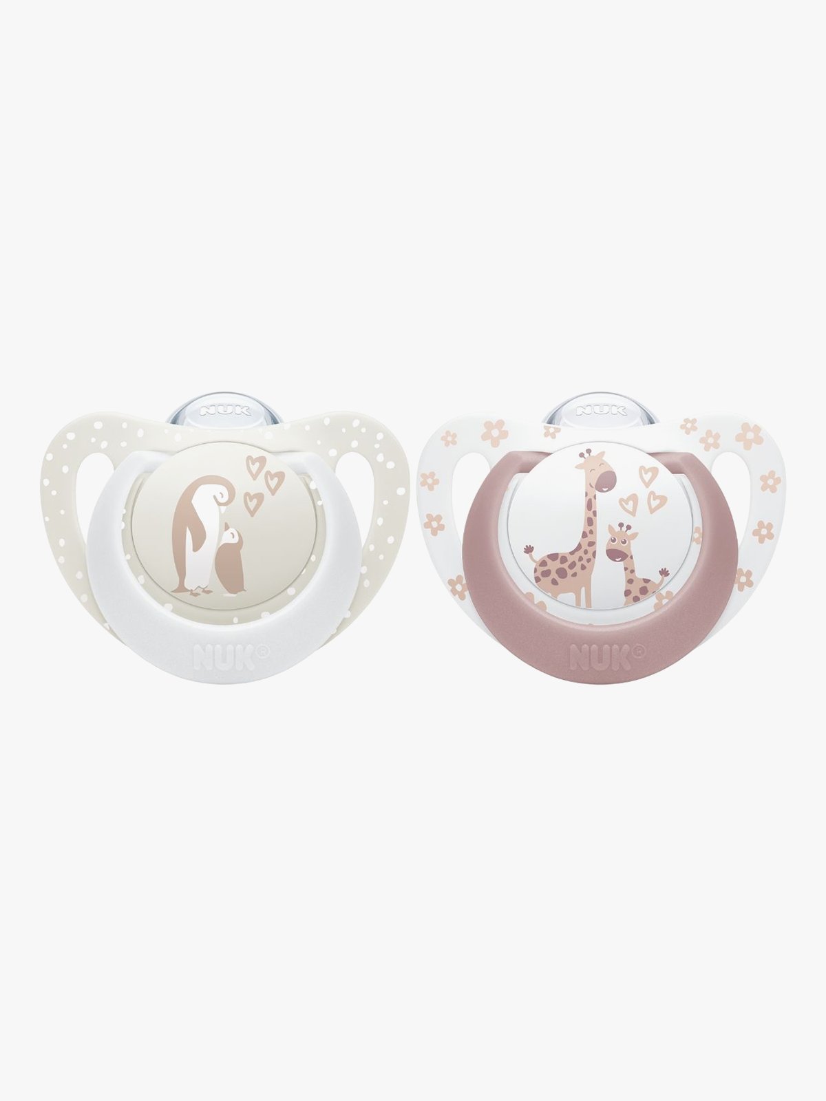 NUK Pacifier 1st Choice Giraffe/Penguin 0-6m Flerfarget