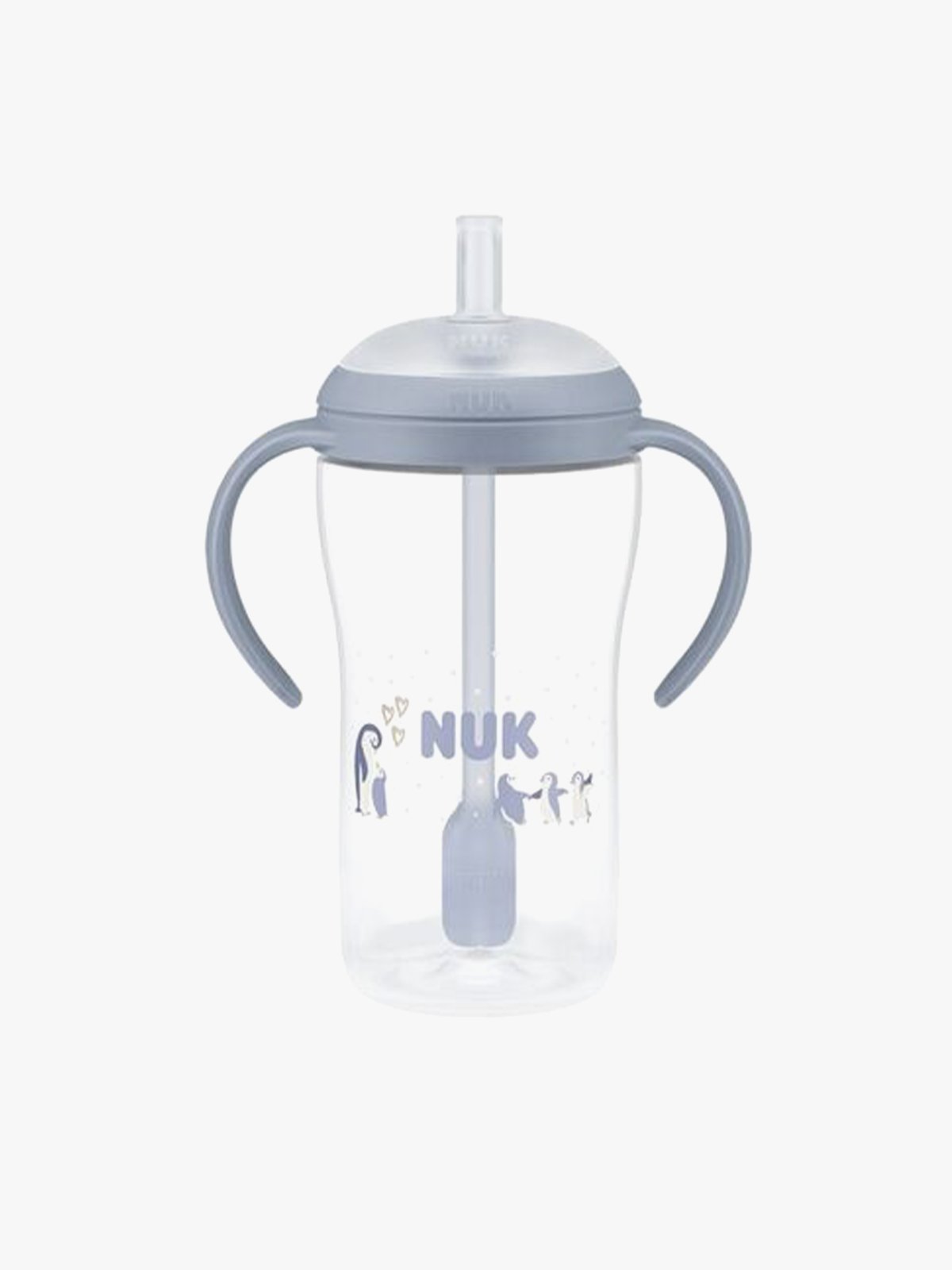 NUK Perfect Match Penguin Straw 260ml/8m+ Blå