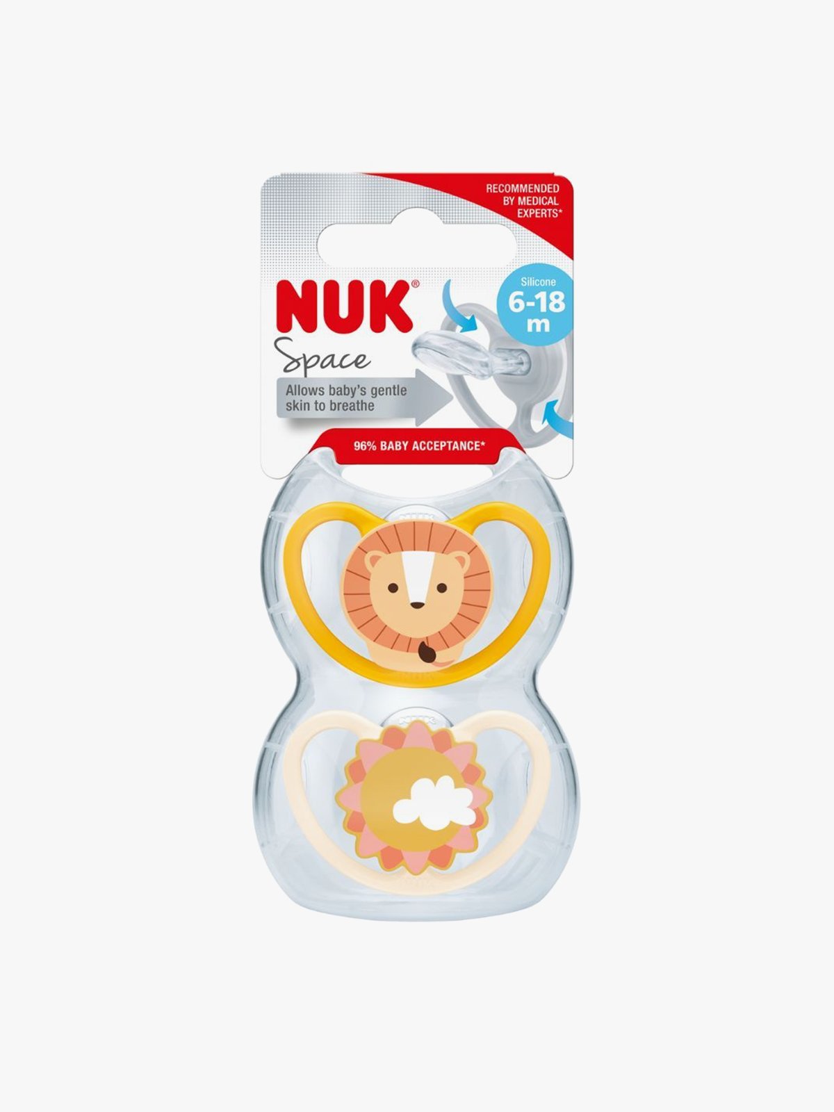 NUK Space Smokk Løve 6-18m Flerfarget