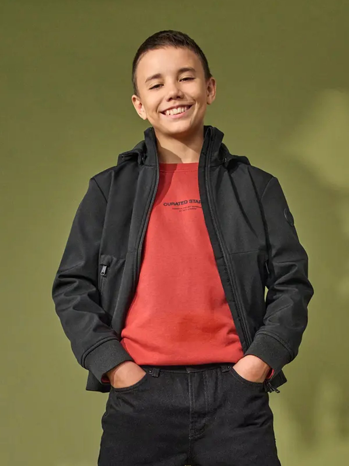 Only & Sons Jr Bowie Softshell Bomber Black