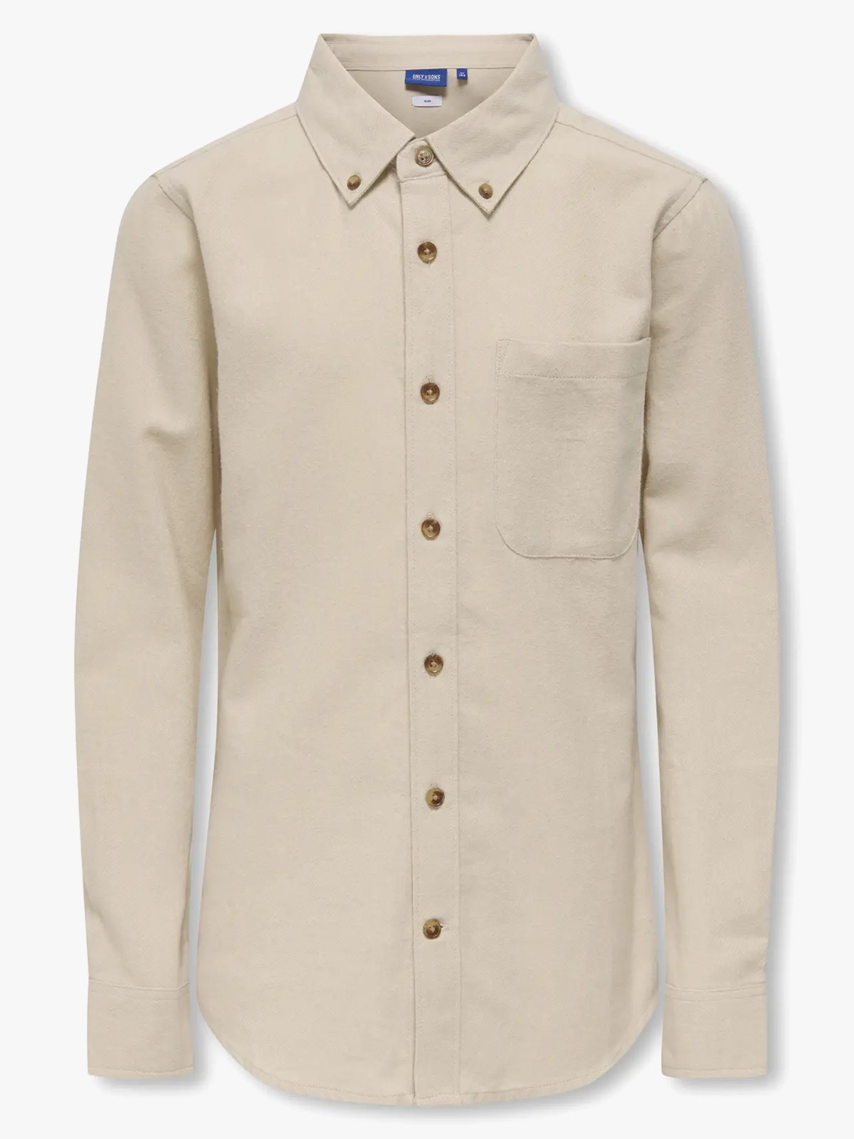 Only & Sons Jr Gudmund Slim 1-Pkt Shirt Woven Silver Lining