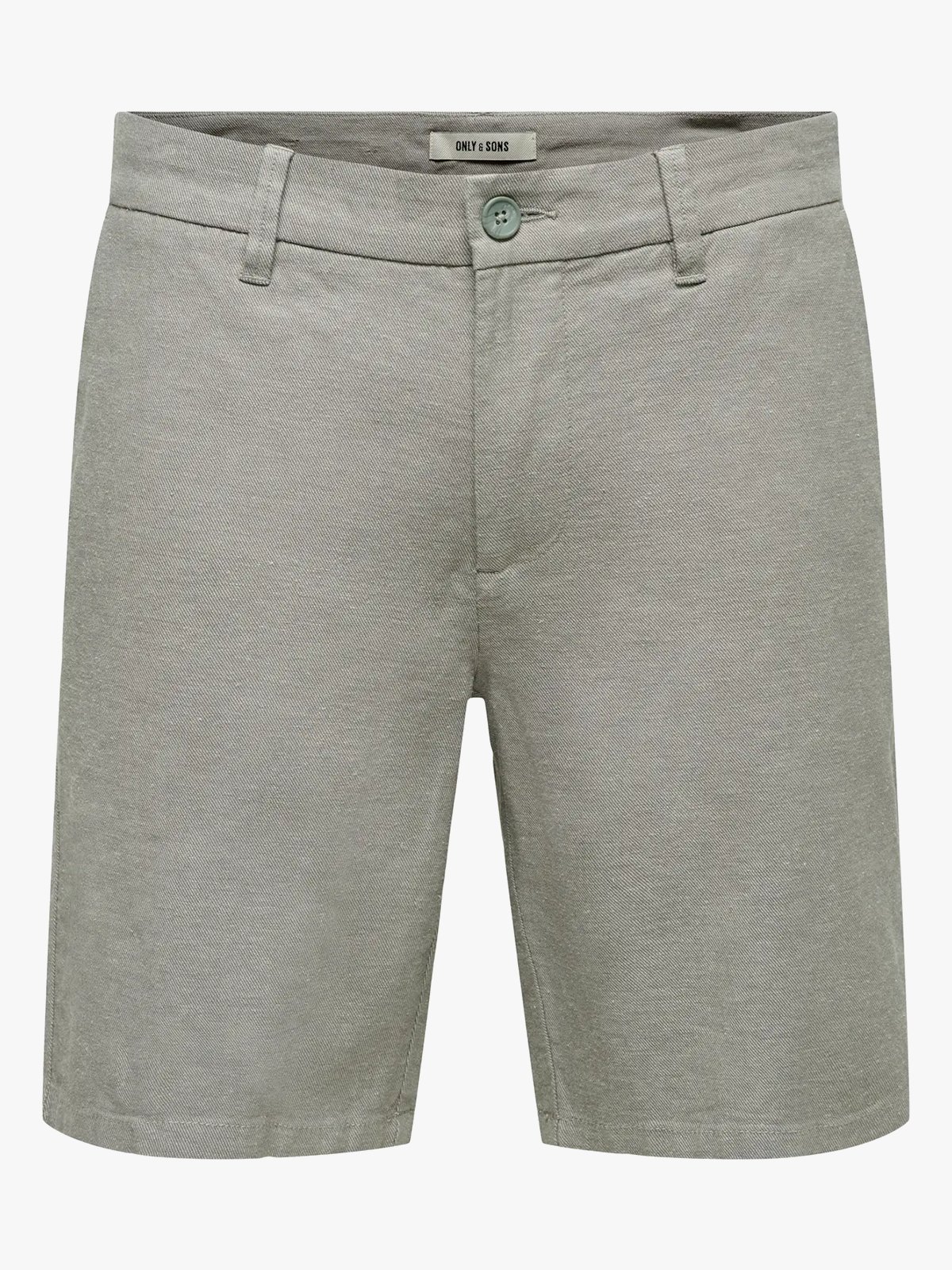 Only & Sons Mark Cotton Linen Shorts Castor Gray