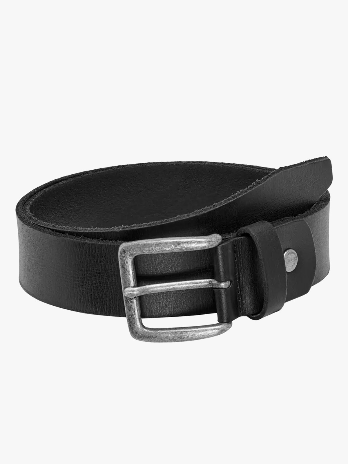 Only & Sons Carter Medium Leather Belt Black