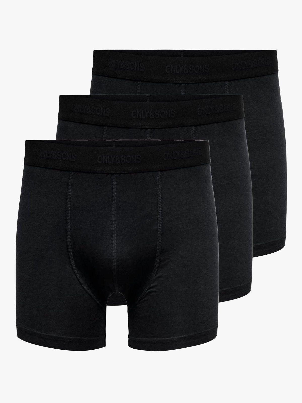 Only & Sons Fitz Bamboo Boxer Logo 3 Pack Black