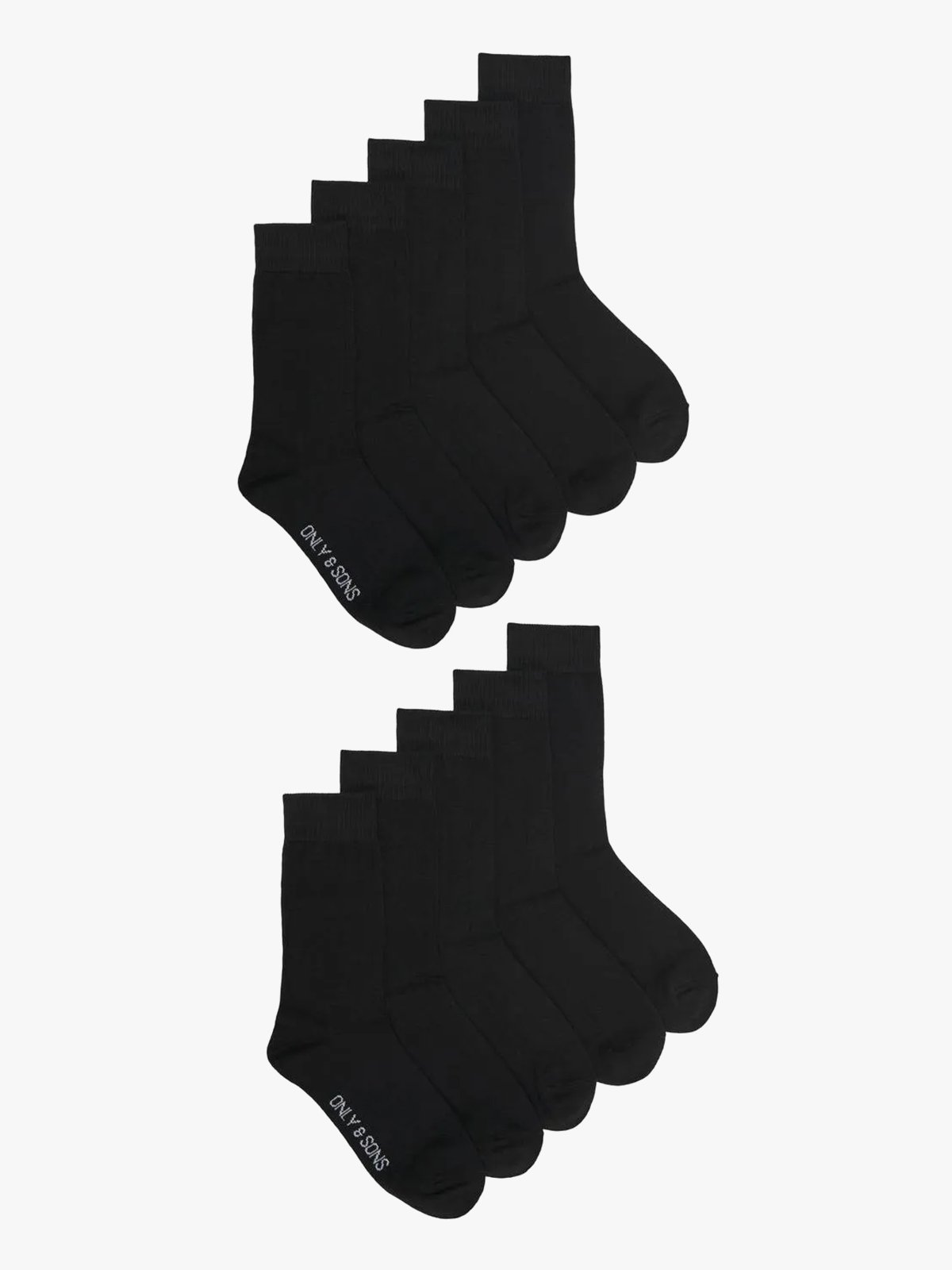 Only & Sons Finch Basic Sock 10-pack Black