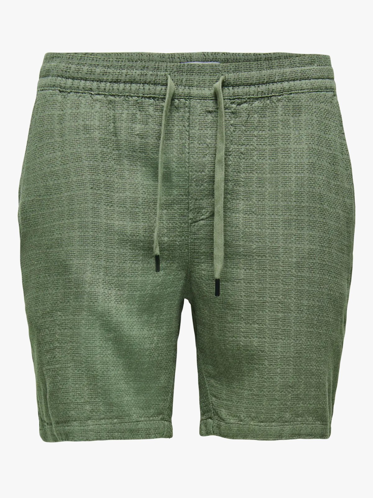 Only & Sons Tel Linen Latham Shorts Dusty Olive