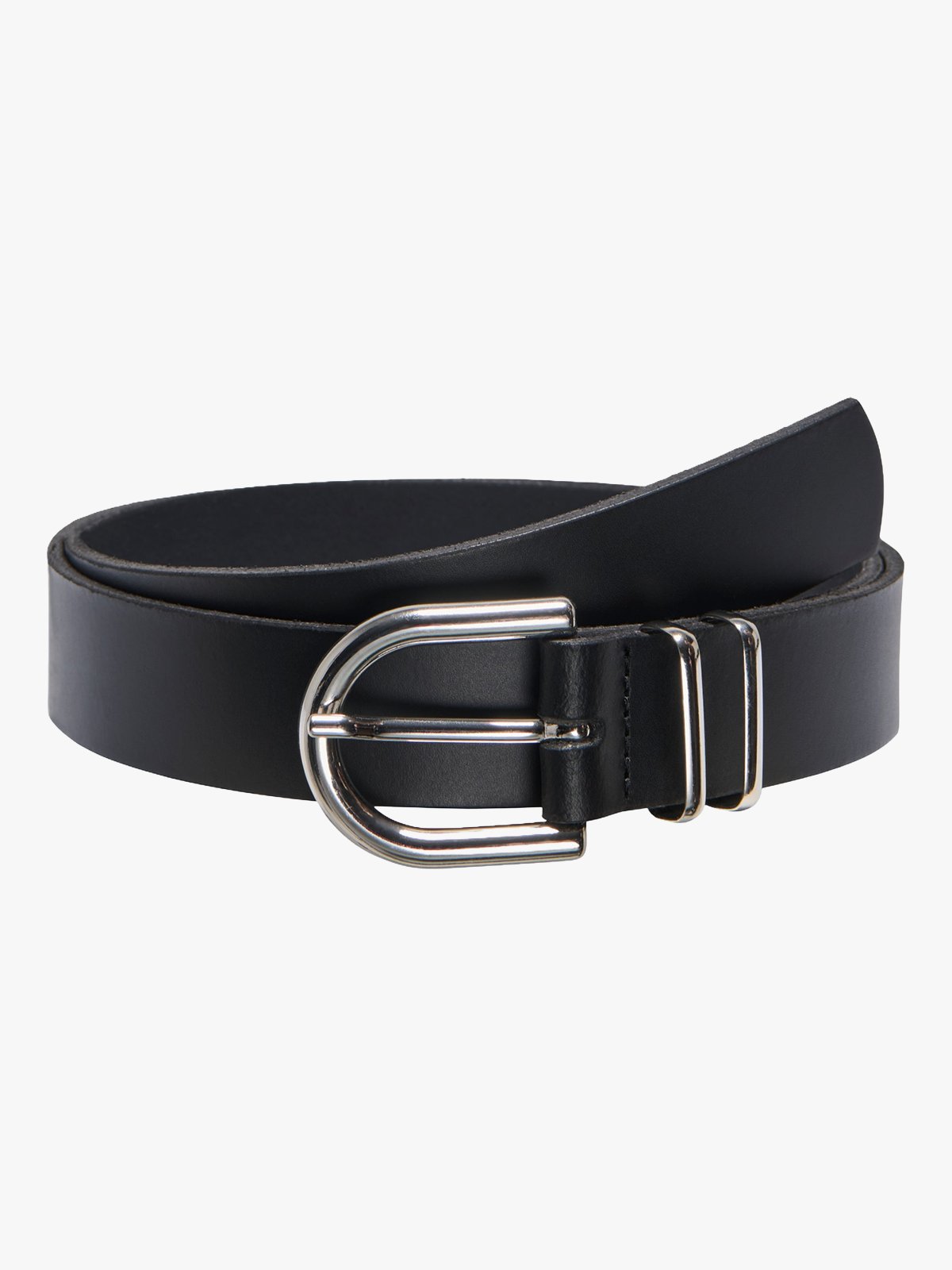 Only Dakota Leather Jeans Belt Black Silver