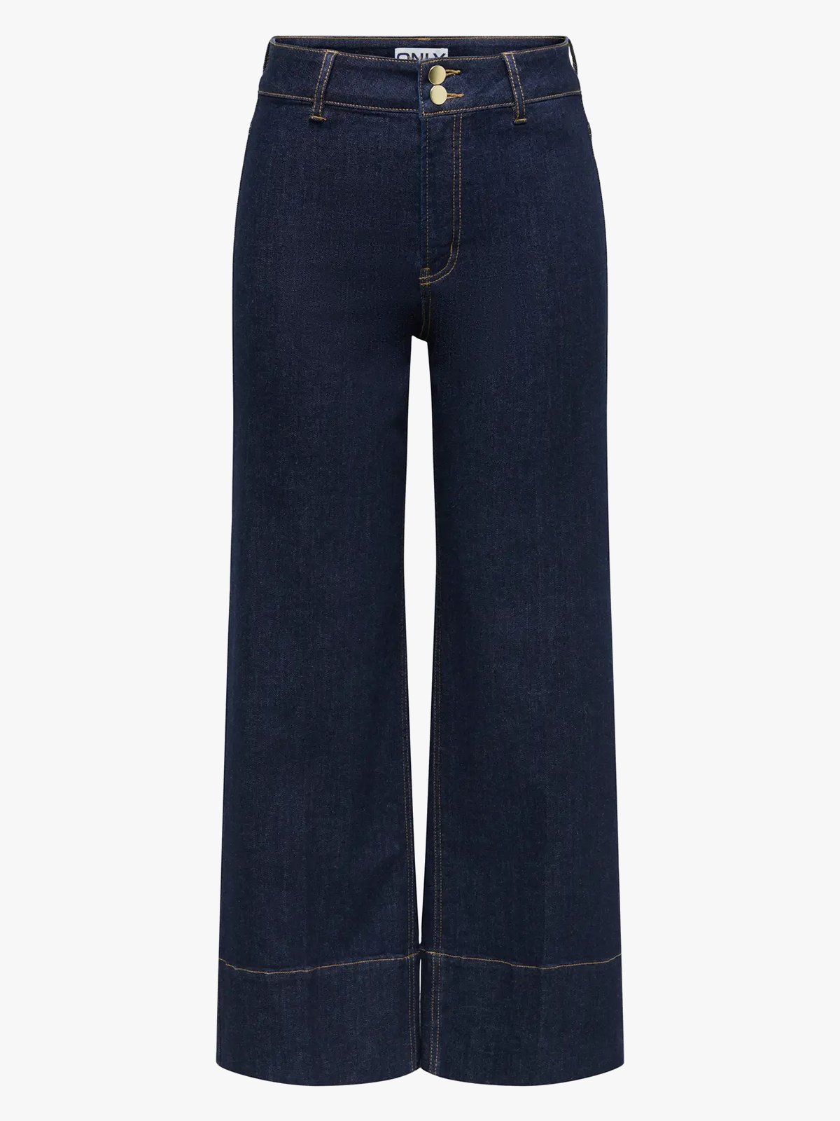 Only Madison High Waist Cropped Wide Denim Dark Blue Denim