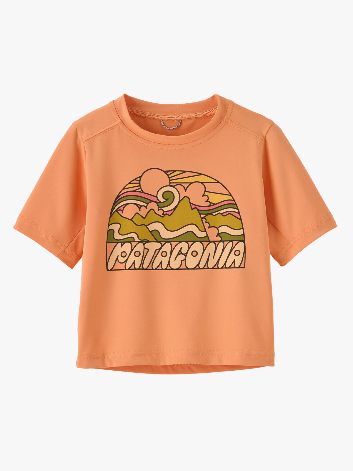 Patagonia Baby Cap Silkweight T-Shirt Fitz Roy Rays: Heirloom Peach