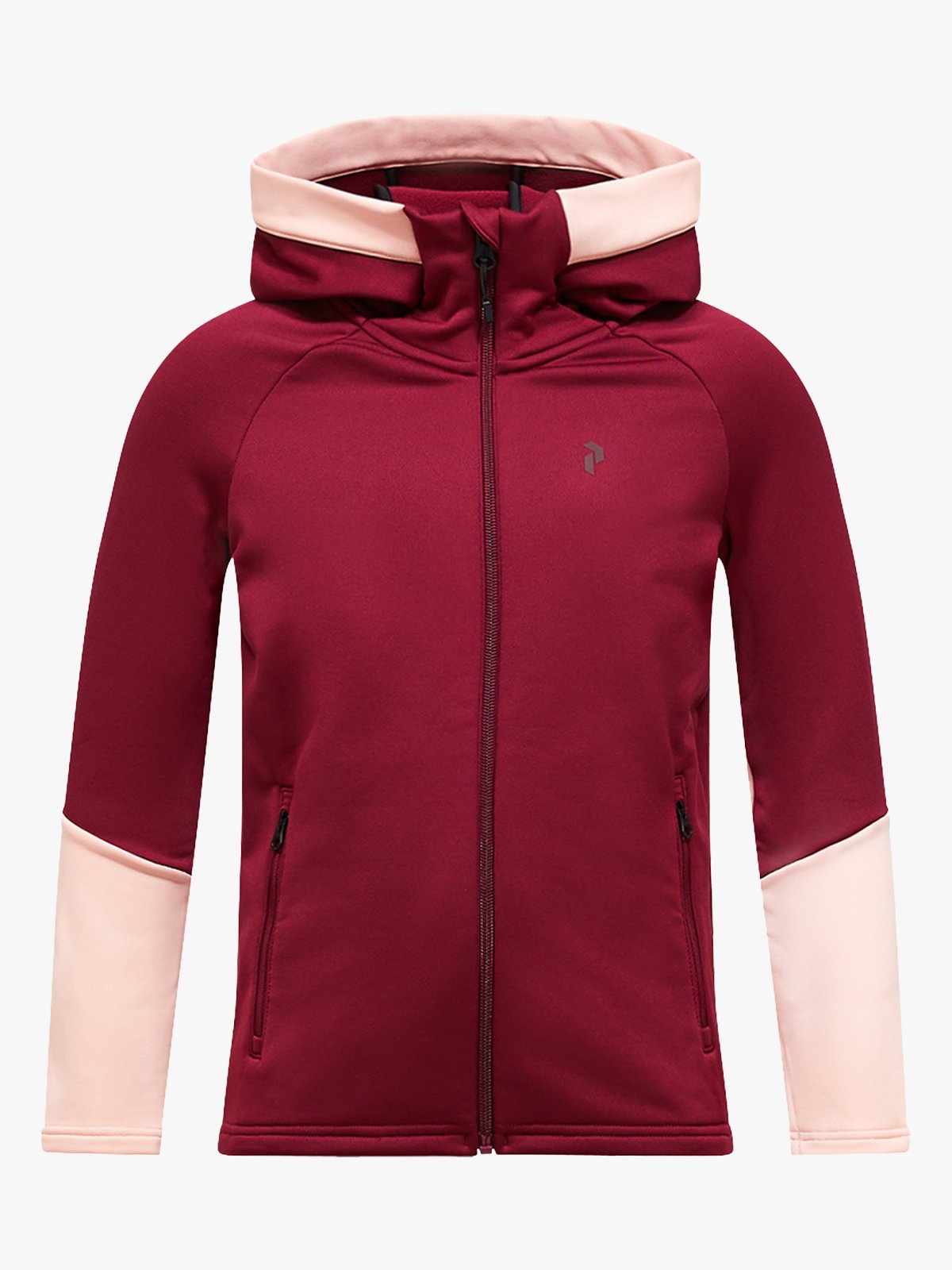 Peak Performance Junior Rider Essentials Zip Hood Vertical Zenith/ Peach Fuzz