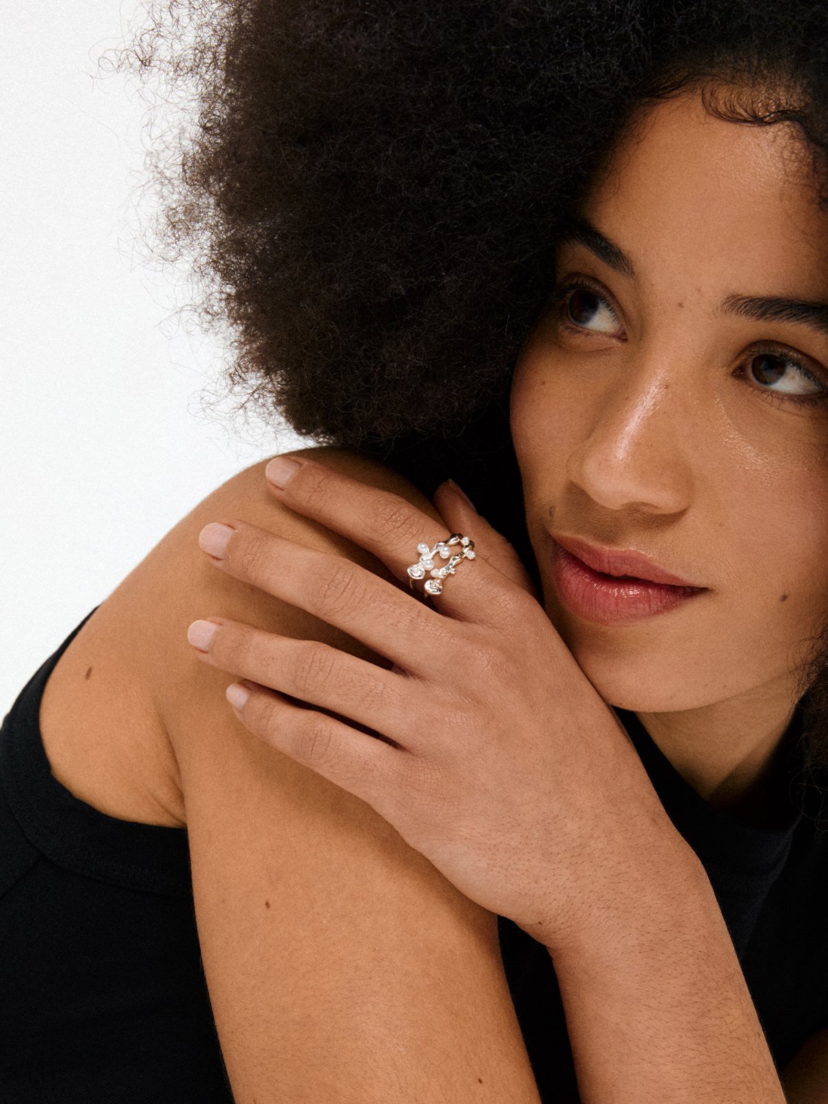 Pilgrim Hadley Ring 2-i-1 Sett Sølvbelagt