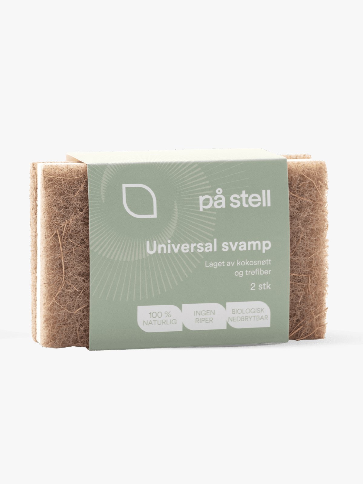 På stell Universal svamp 2pk cellulose/kokos Hvit