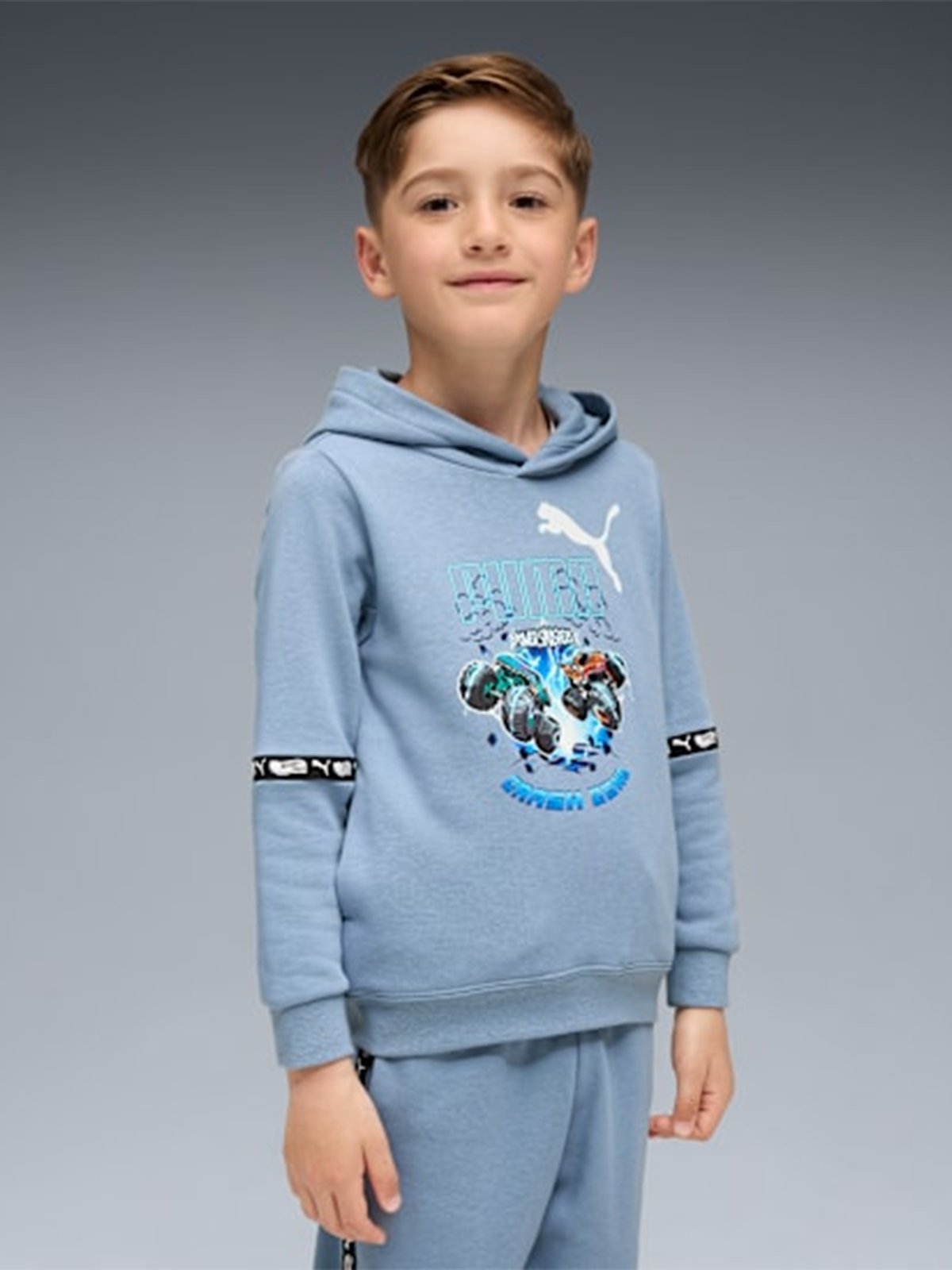 Puma X Hot Wheels Graphic Hoodie Cool Blue