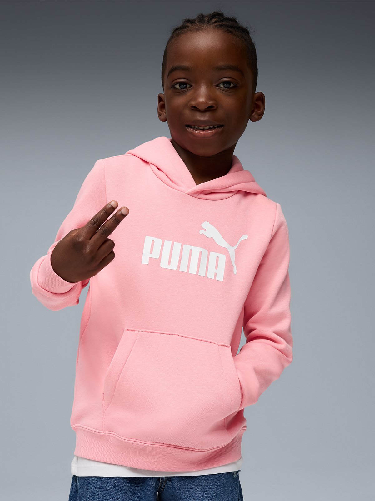 Puma Ess No. 1 Logo Hoodie Fl Ps Rosa
