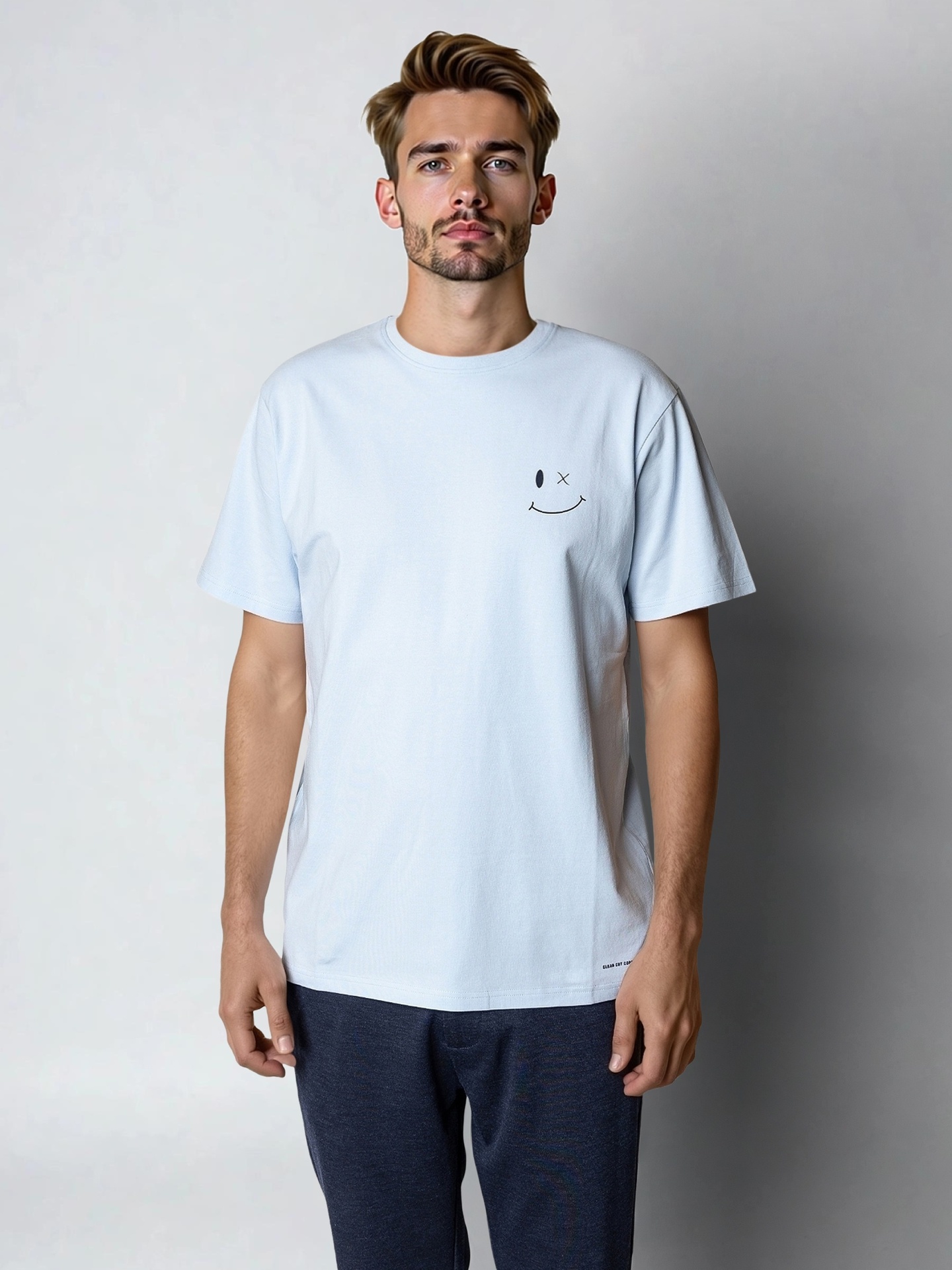 CLEAN CUT COPENHAGEN Patrick Organic Tee Light Blue