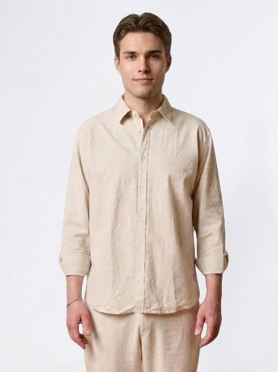 CLEAN CUT COPENHAGEN Luca Shirt Long Sleeve Light Beige