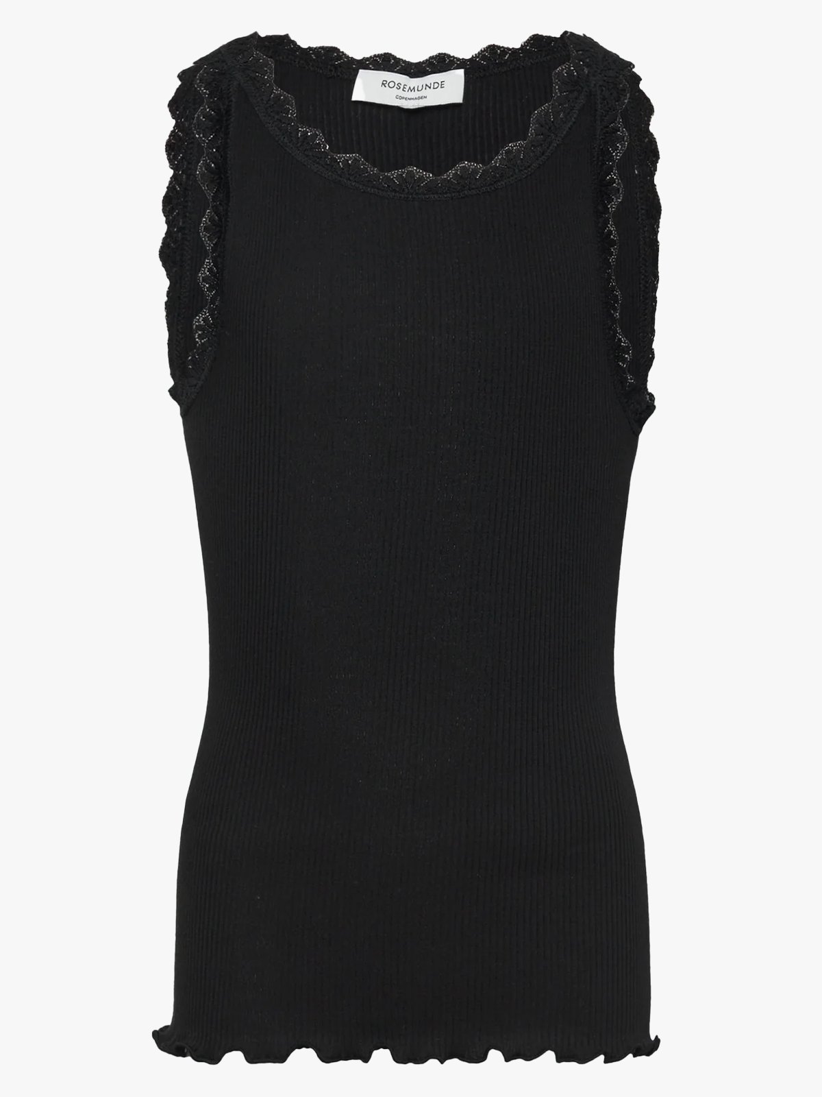 Rosemunde Balta Sleeveless Short Lace Top Black