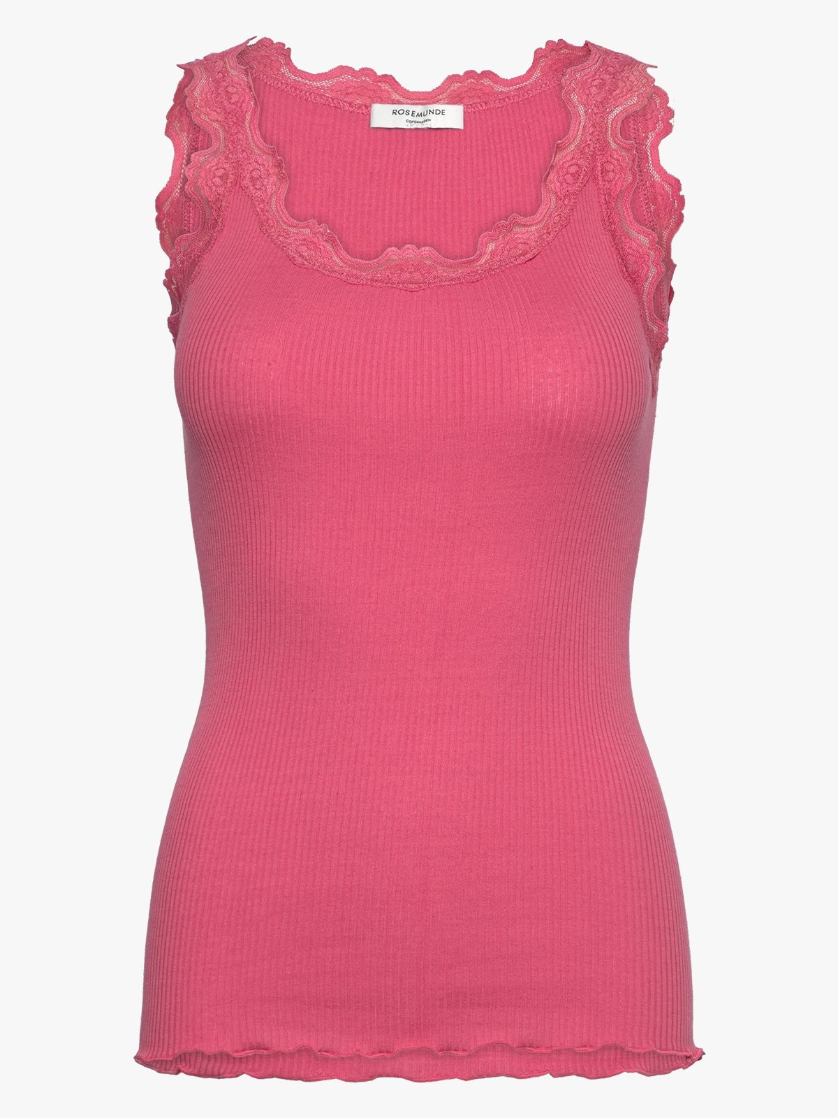 Rosemunde Babette Silk Top With Lace Rosa