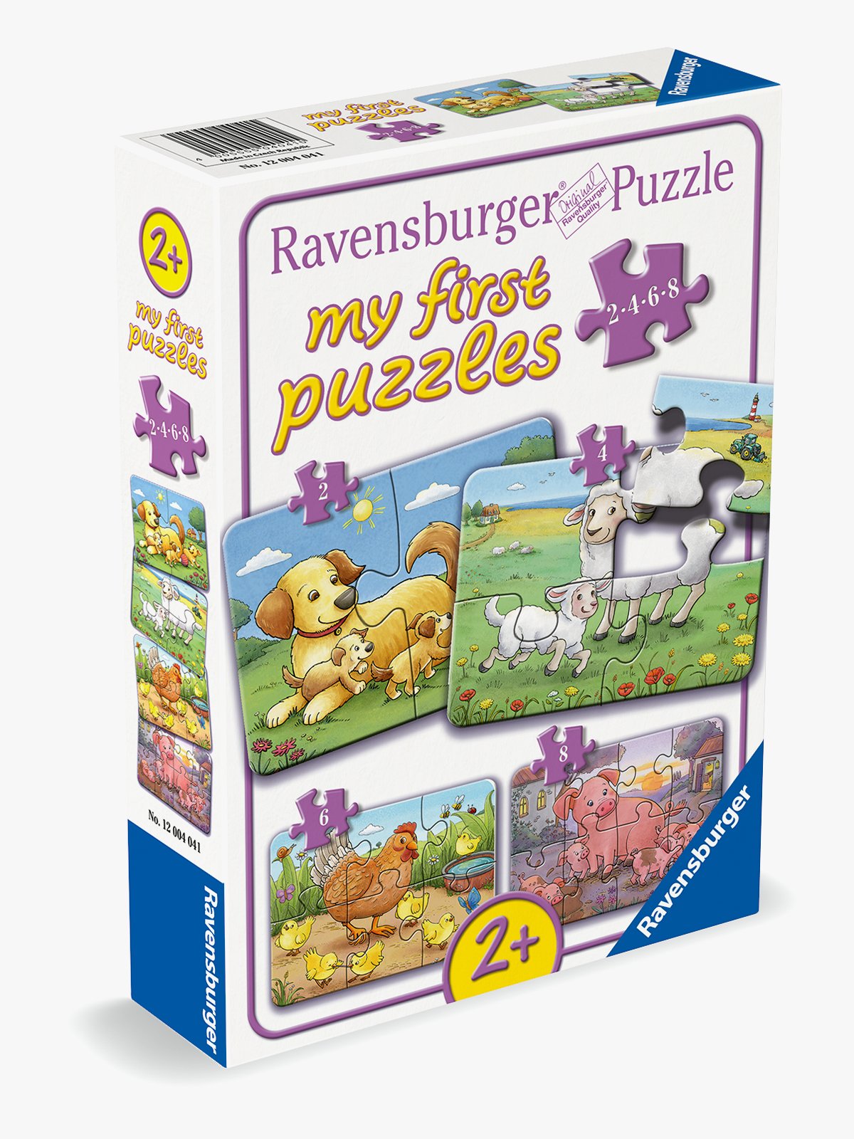 Ravensburger Små bondegårdsdyr 2/4/6/8 deler Flerfarget