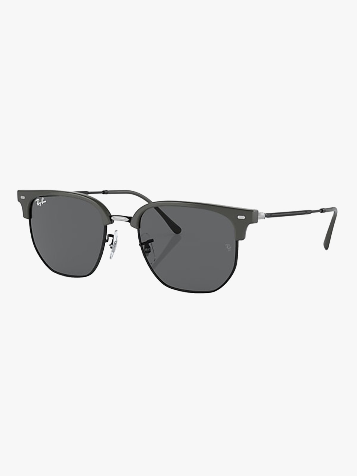 Ray-Ban New Clubmaster Frame: Polished Grey On Black / Lenses: Dark Grey