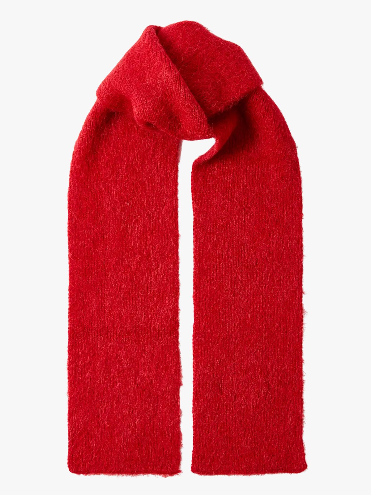 Selected Femme Fiona Alpaca Blend Scarf Equestrian Red