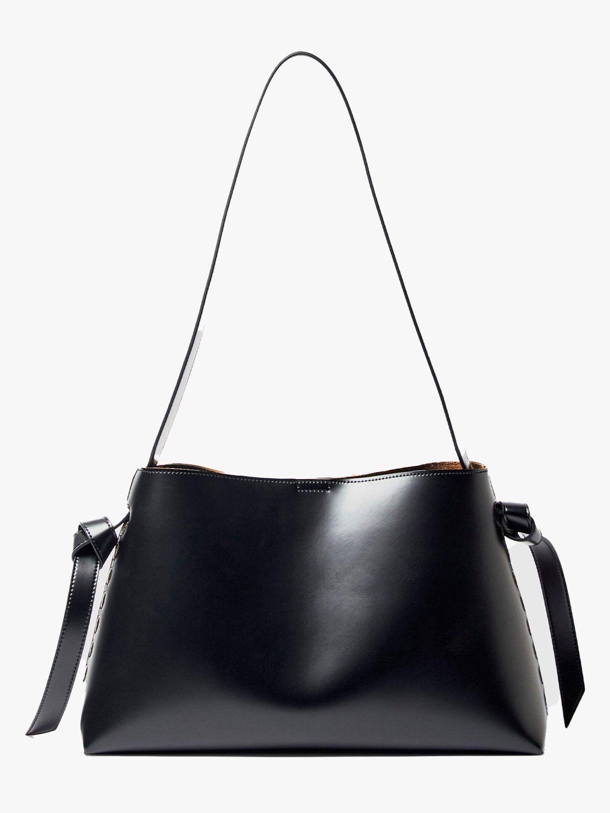 Selected Femme Stella Medium Leather Bag Black