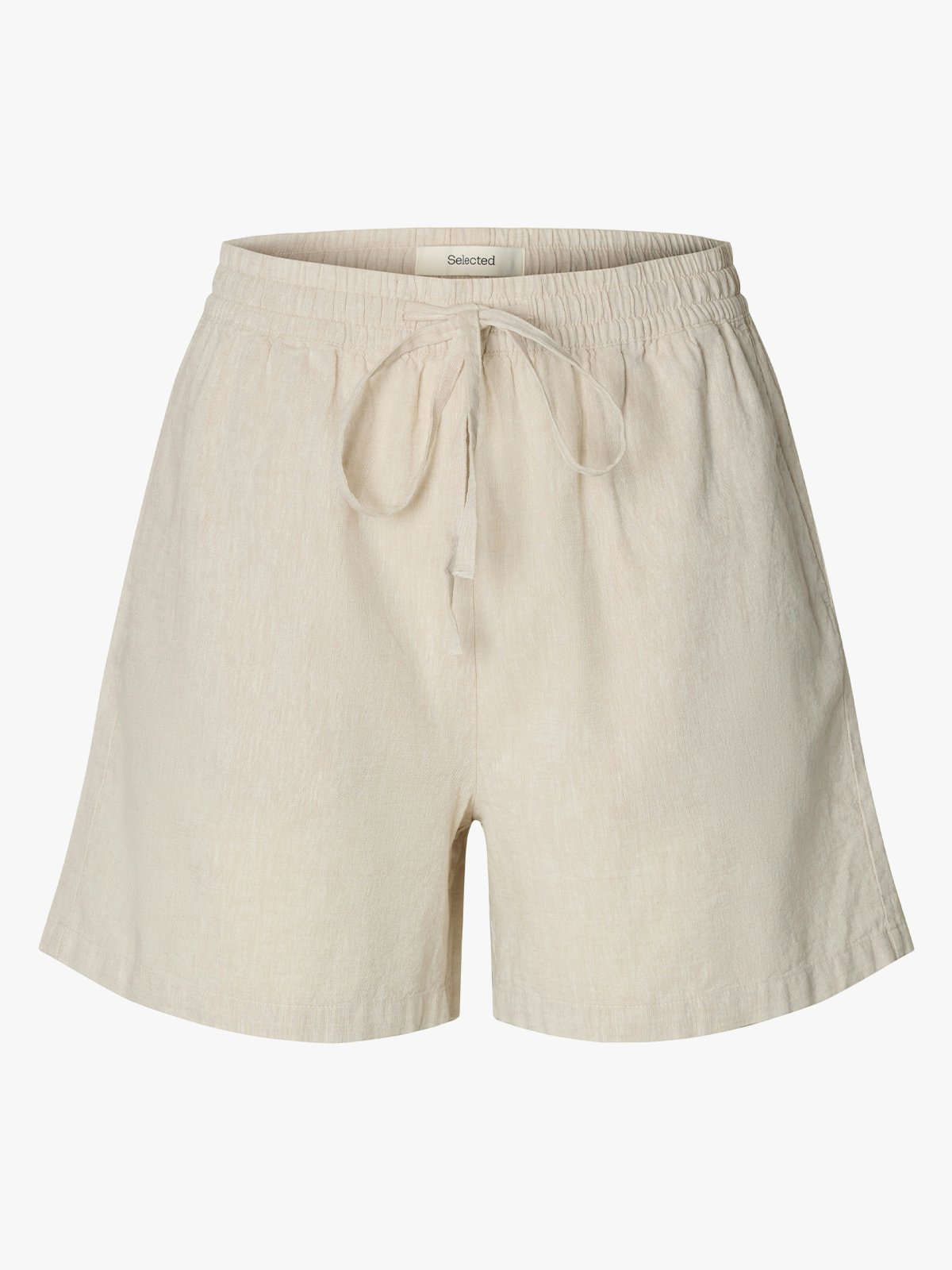 Selected Femme Luisa Linnie Linen Blend Shorts Sandshell