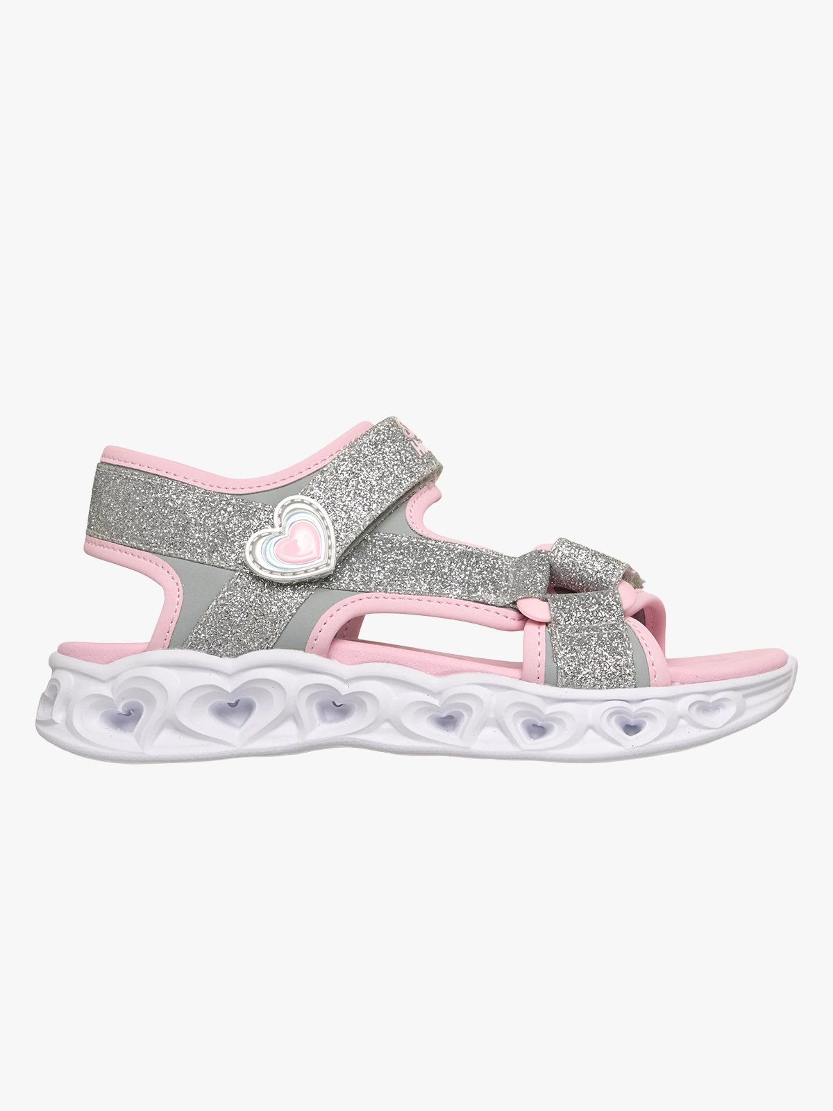 Skechers Heart Lights Sandals Metallic